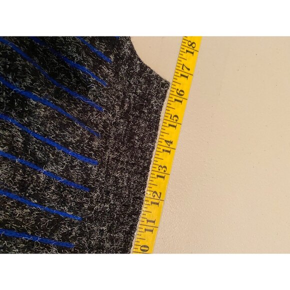 Vintage Mr. Rodia Blue & Black Wool Sweater XL - Picture 6 of 7